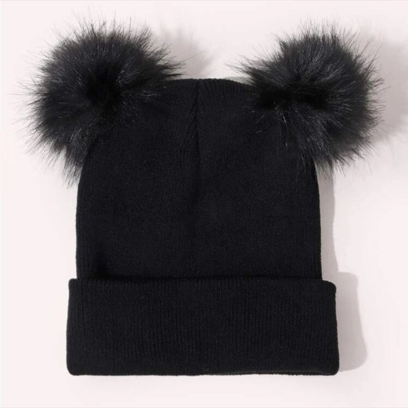 None Accessories - 𝅺Pom Pom Faux Fur Hat, NWT